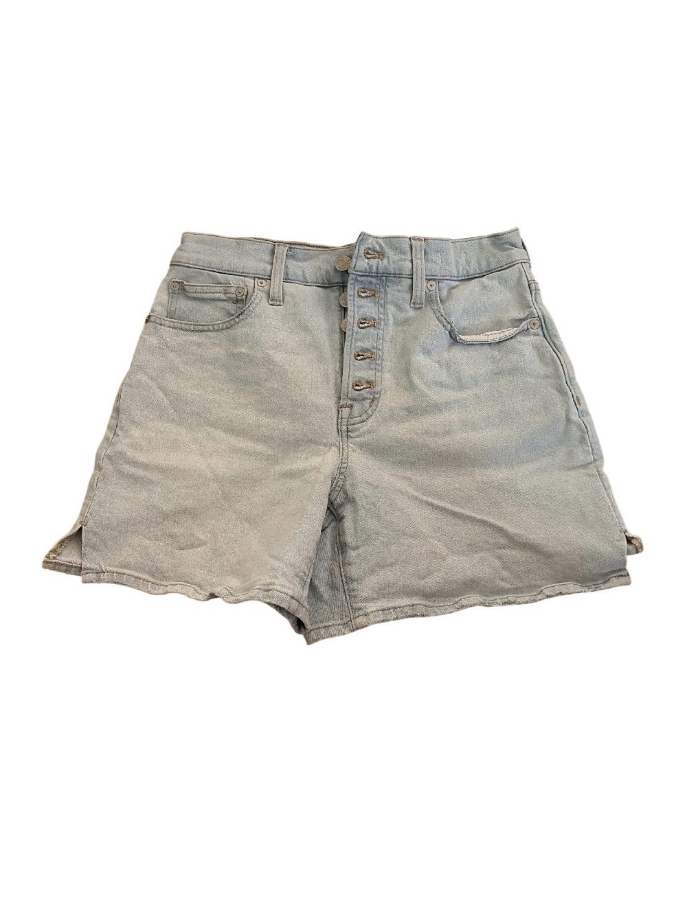 Madewell Light Wash Button-Fly Denim Shorts